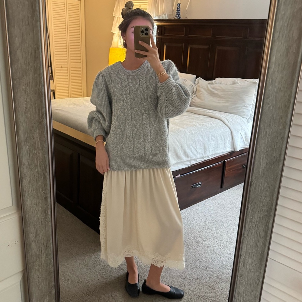 Ivory Lace Camisole Dress - Picture 14 of 16